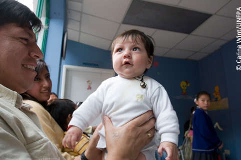 baby in waiting room